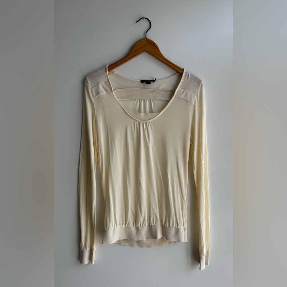Reiss Cream Long-sleeve Top